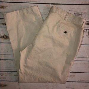 Casual Cream Haggar Relaxed Fit Pants